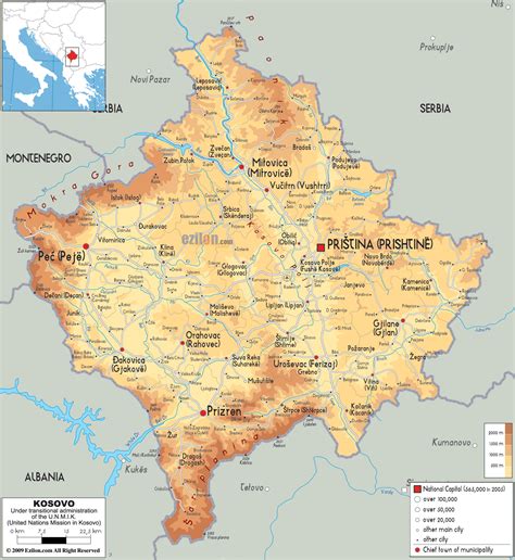 kosovo mapa